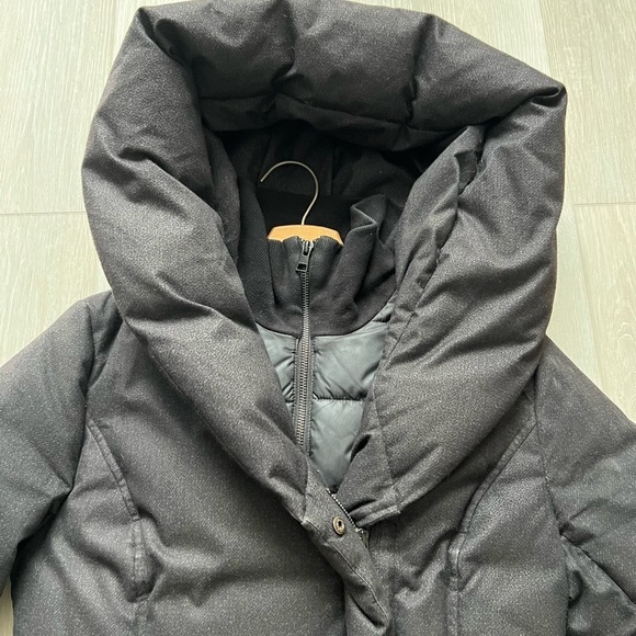 Soia & KYO CAMIELA Slim Fit Brushed Down Coat With Leather Trim - Picture 13 of 16